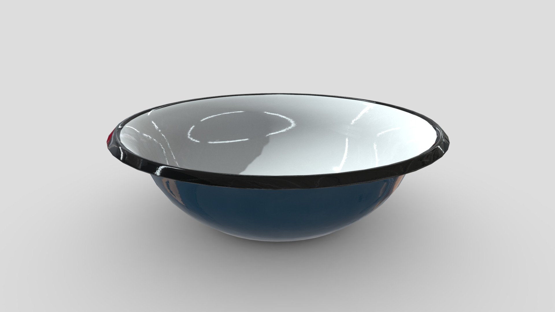 Enamel Bowl 3 3d model