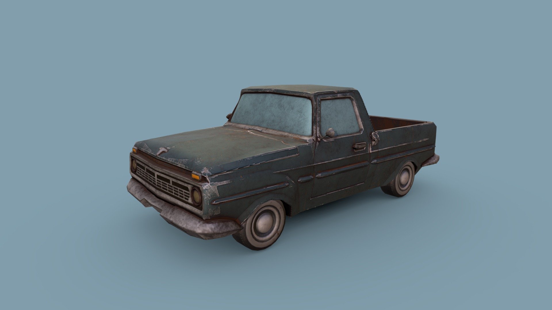 Random pickup truck 3d model