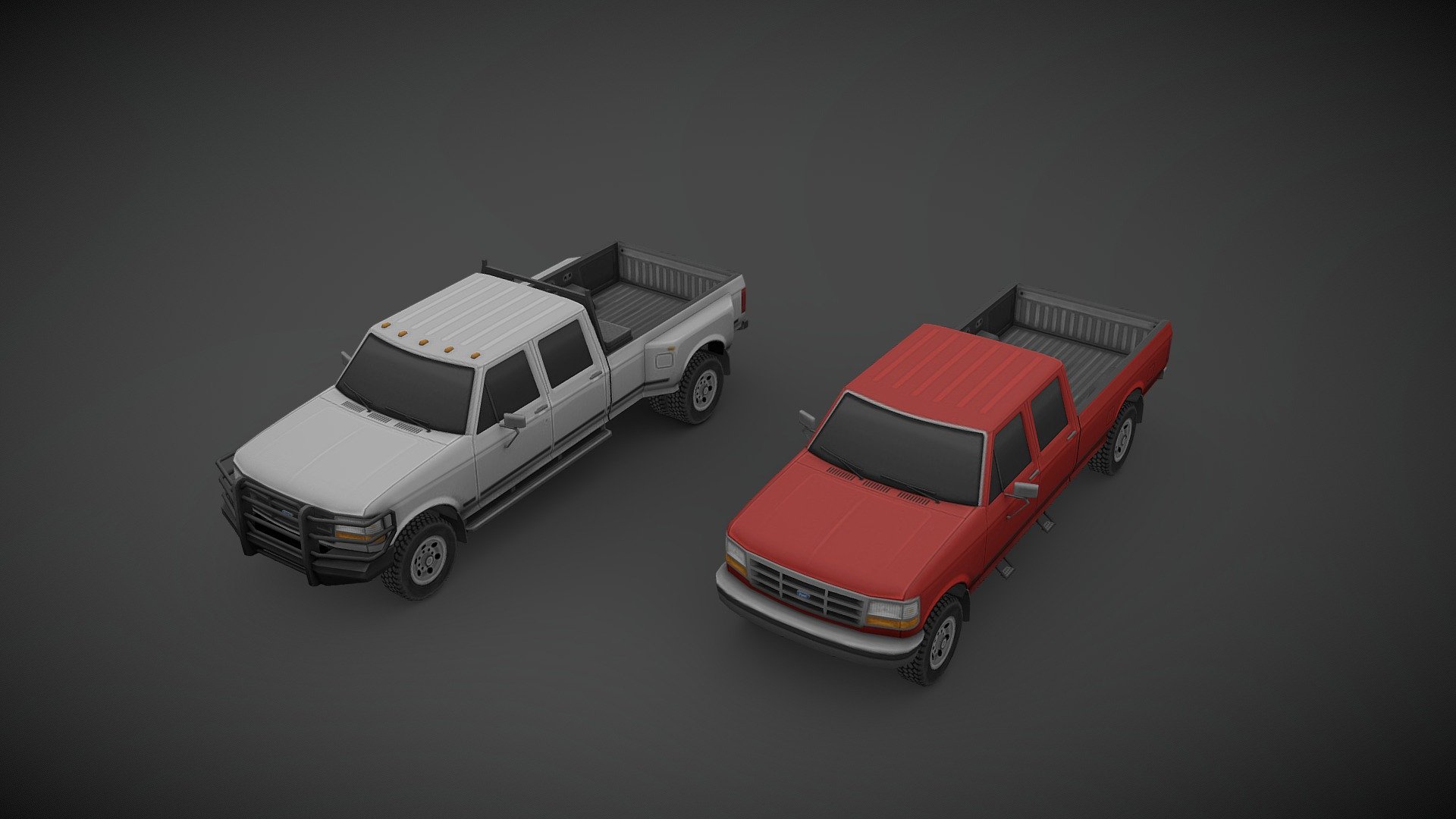 93 Ford F-350 3d model