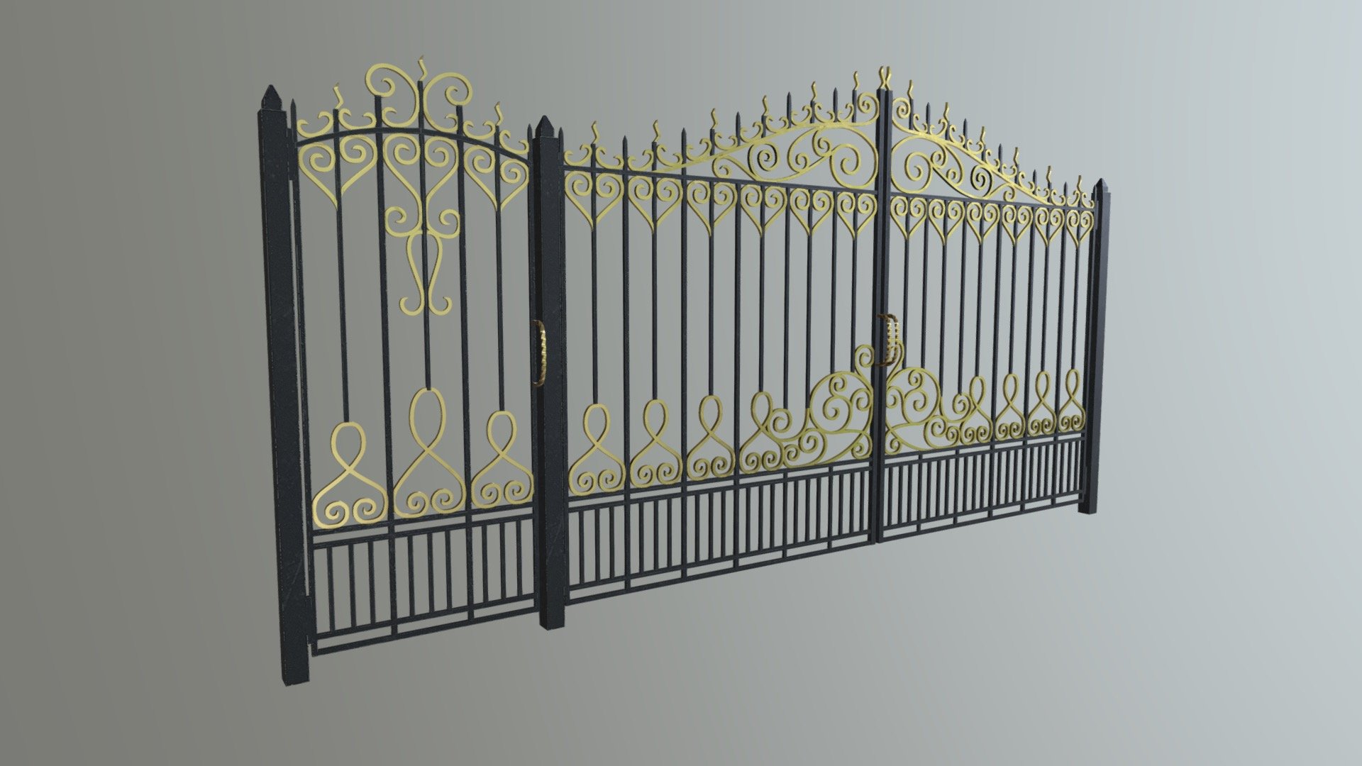 Iron gate 3d model