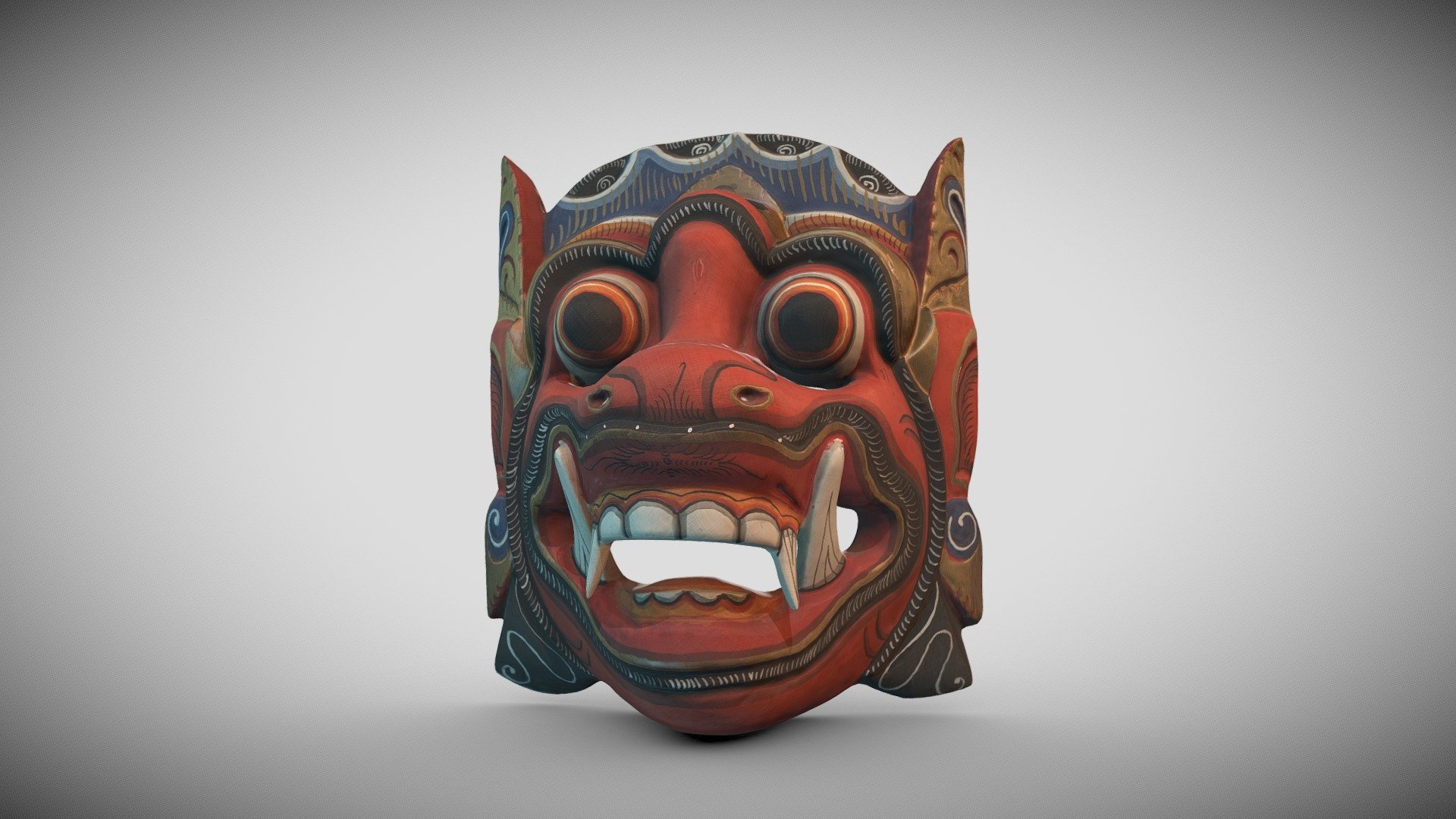 Voodoo Mask Wood (Photogrammetry) 3d model