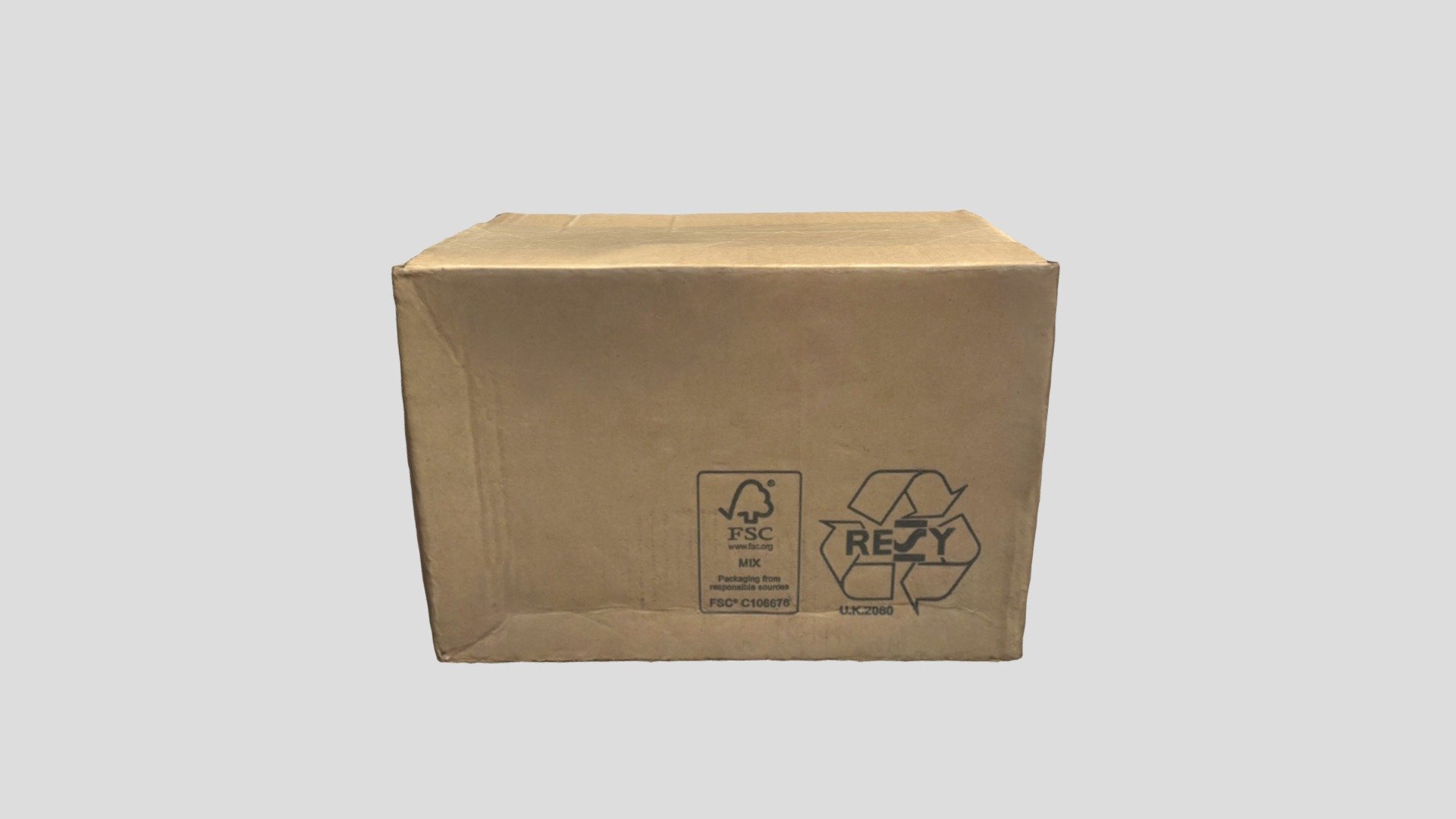 Small Cardboard Box 3d model