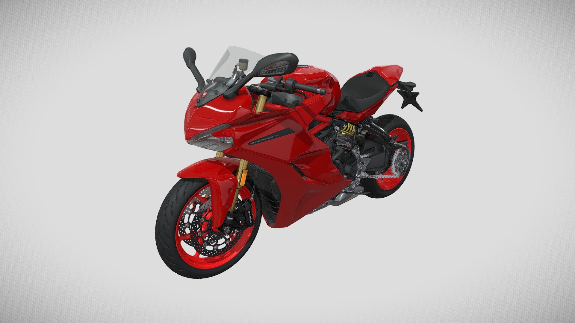 Sports Bike 3d model