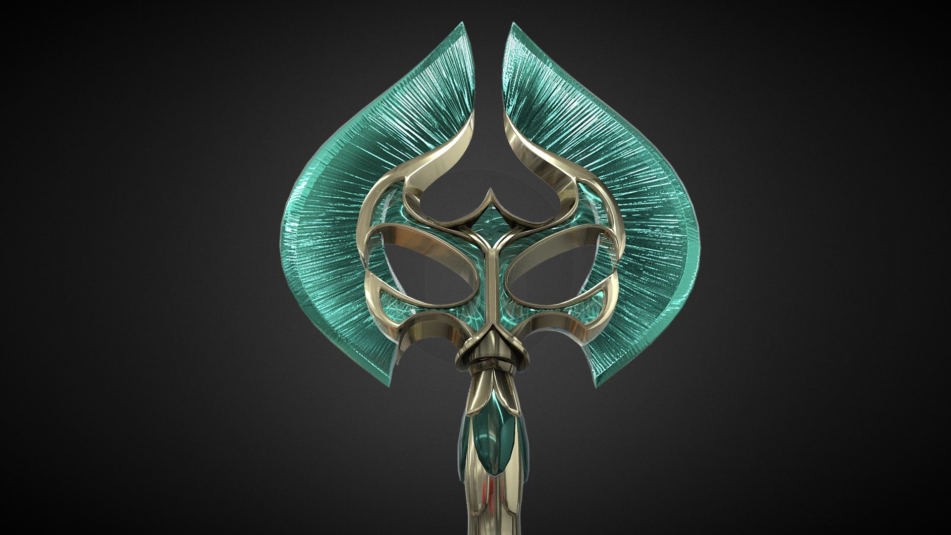 Glass axe 3d model