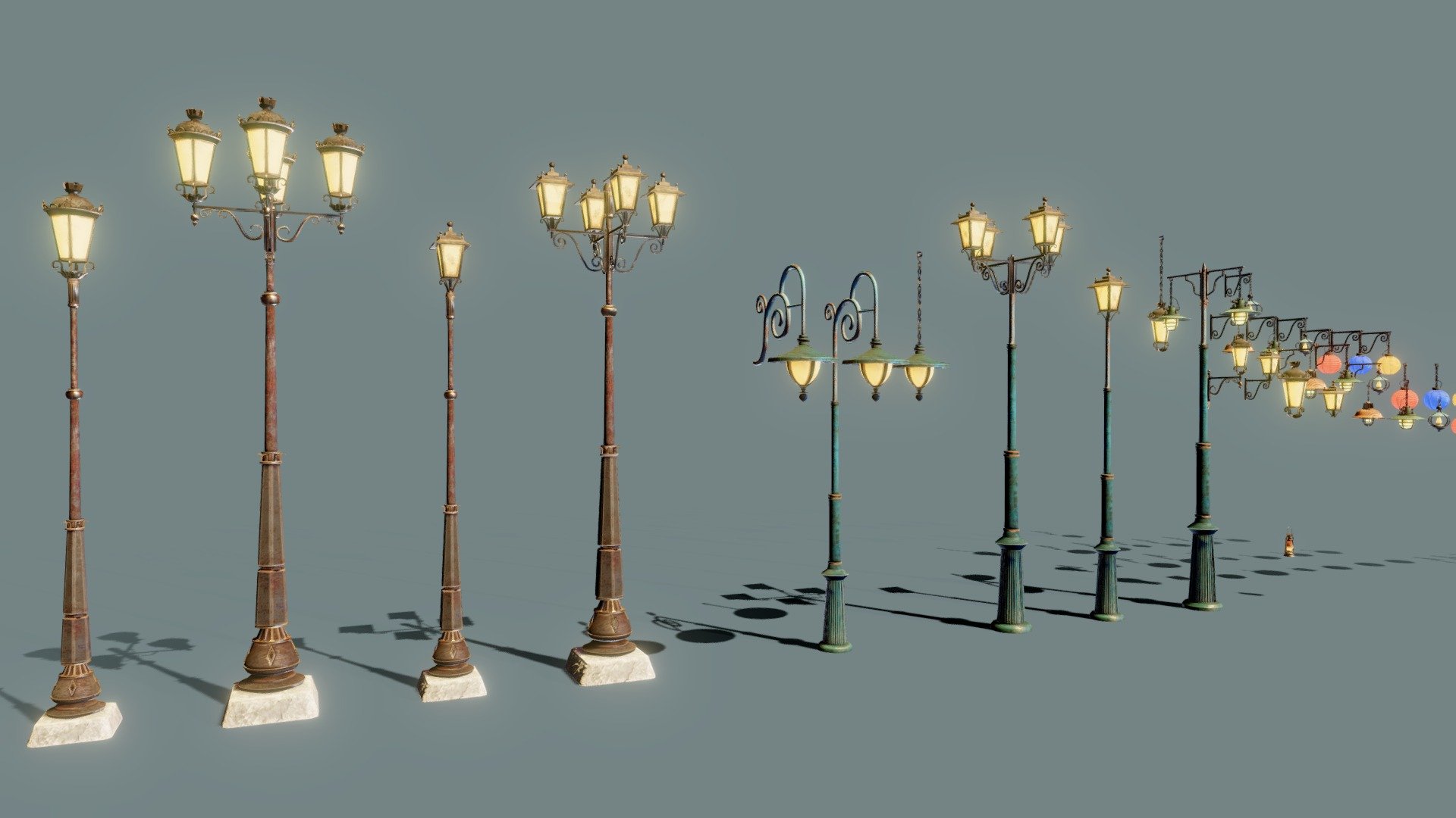 Street Light Collection 3d model