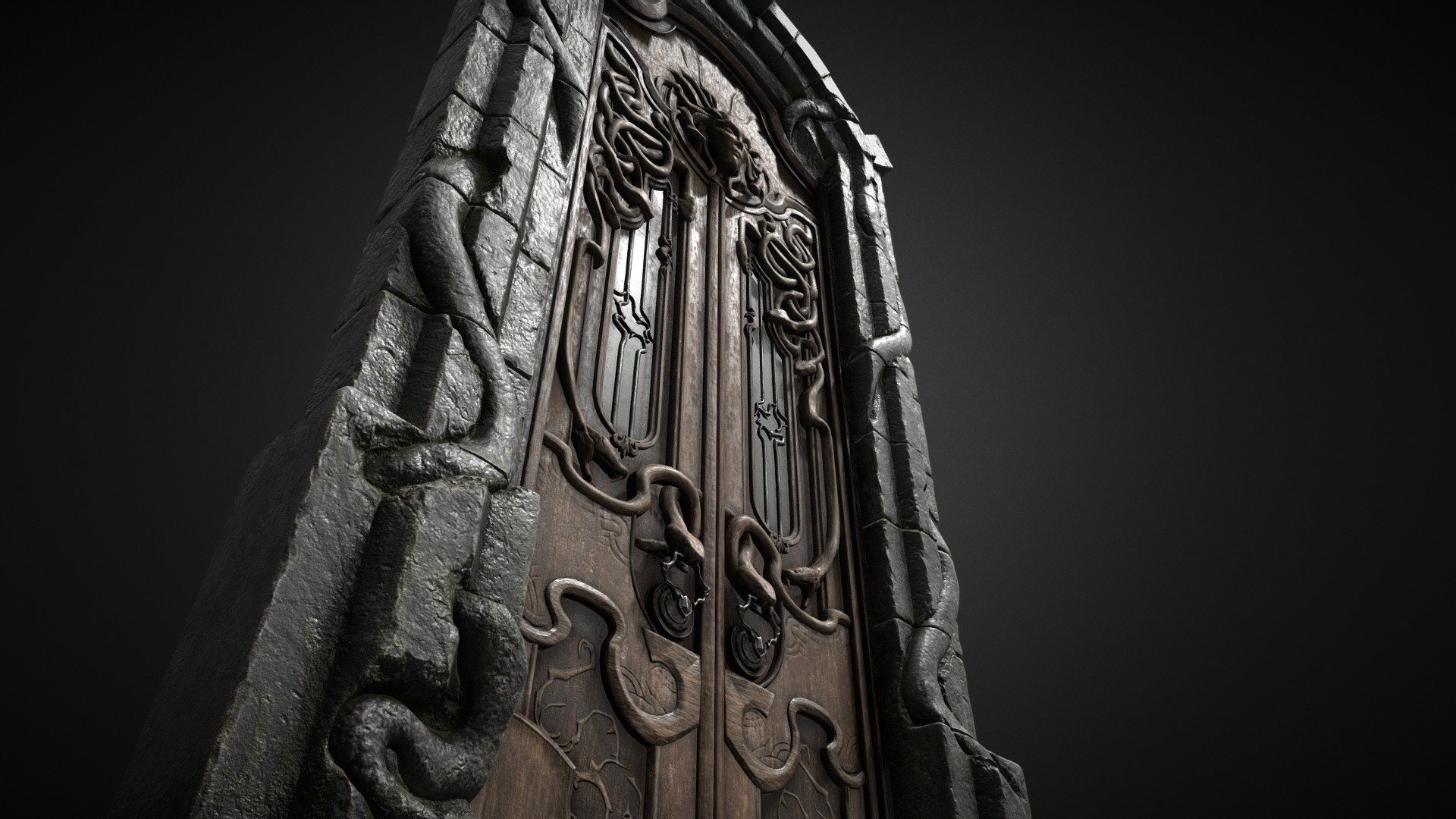 Snake door 3d model