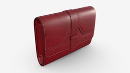 Leather Wallet for Women Red