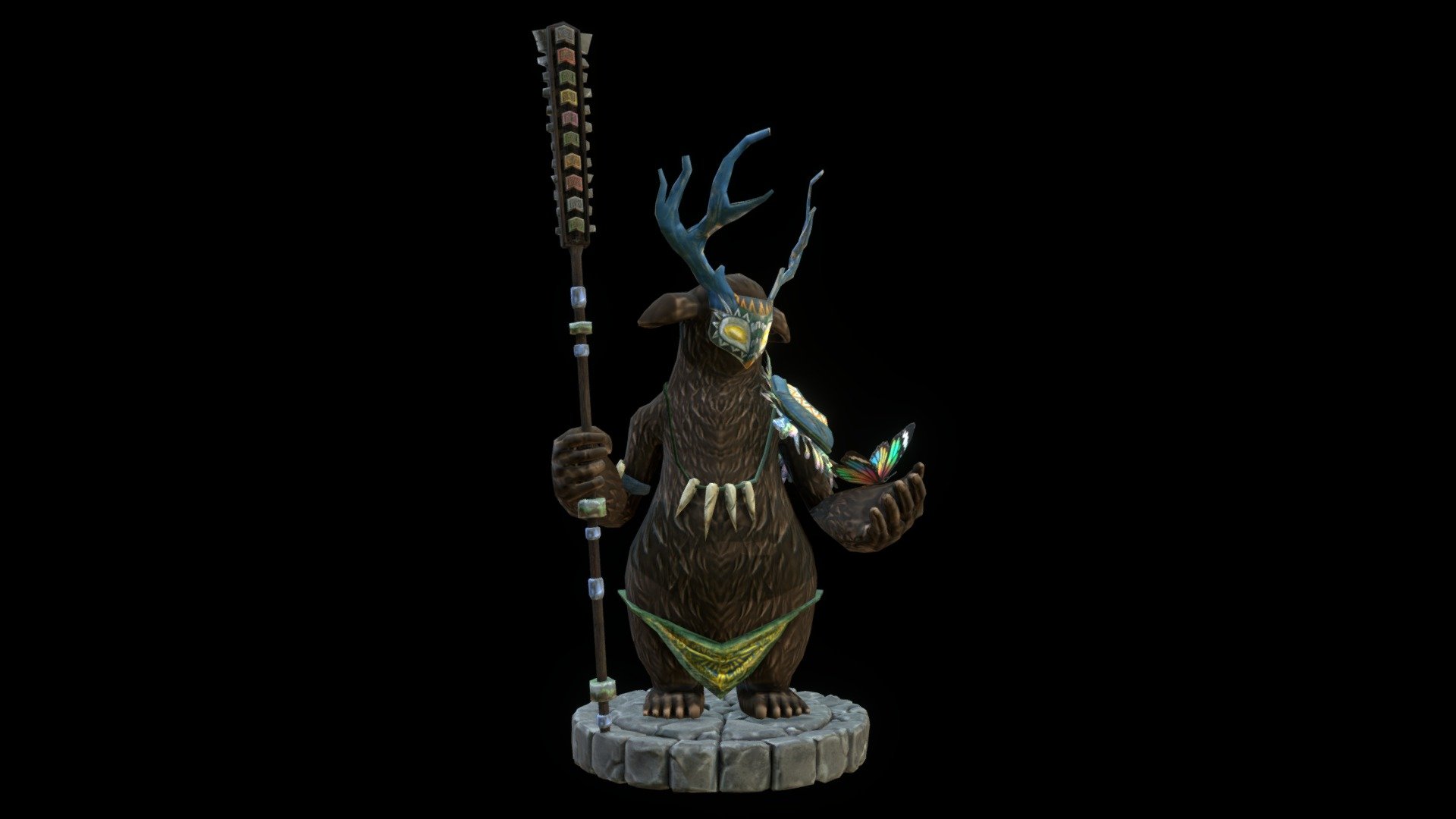 Owlie, the forest guardian 3d model