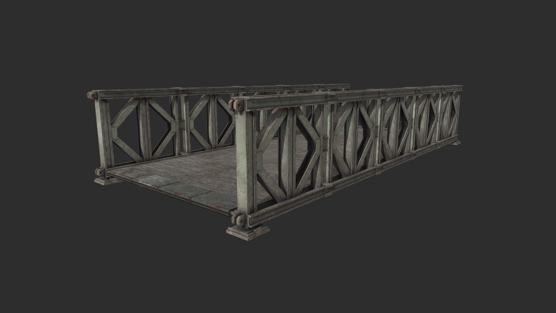 Modular Army Bridge 3d model