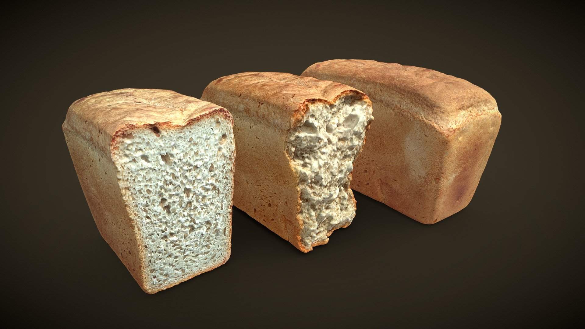 🍞 Буханка | Brick Bread [Photogrammetry] 3d model