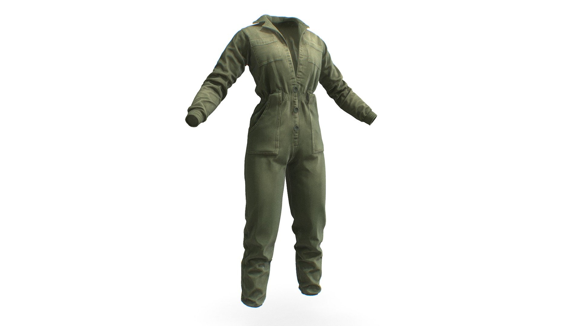 Female Boilersuit 3d model