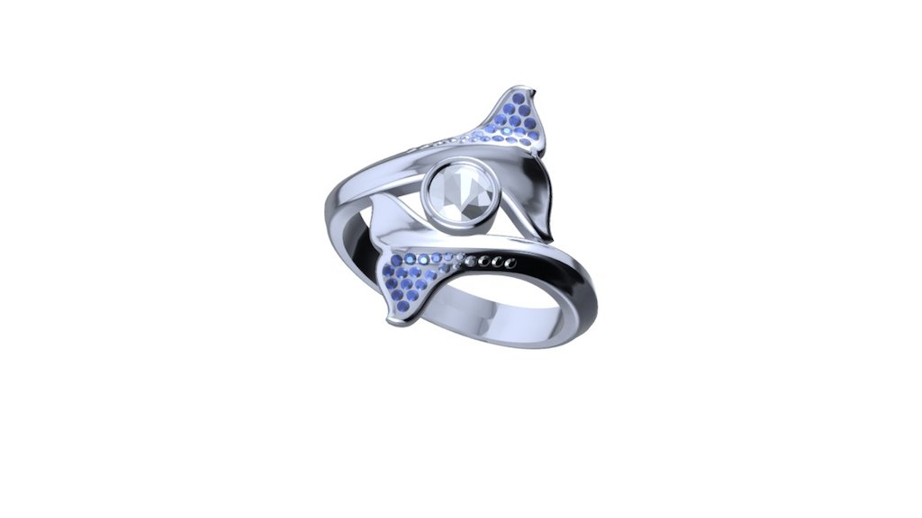 1606- Whale Ring 3d model