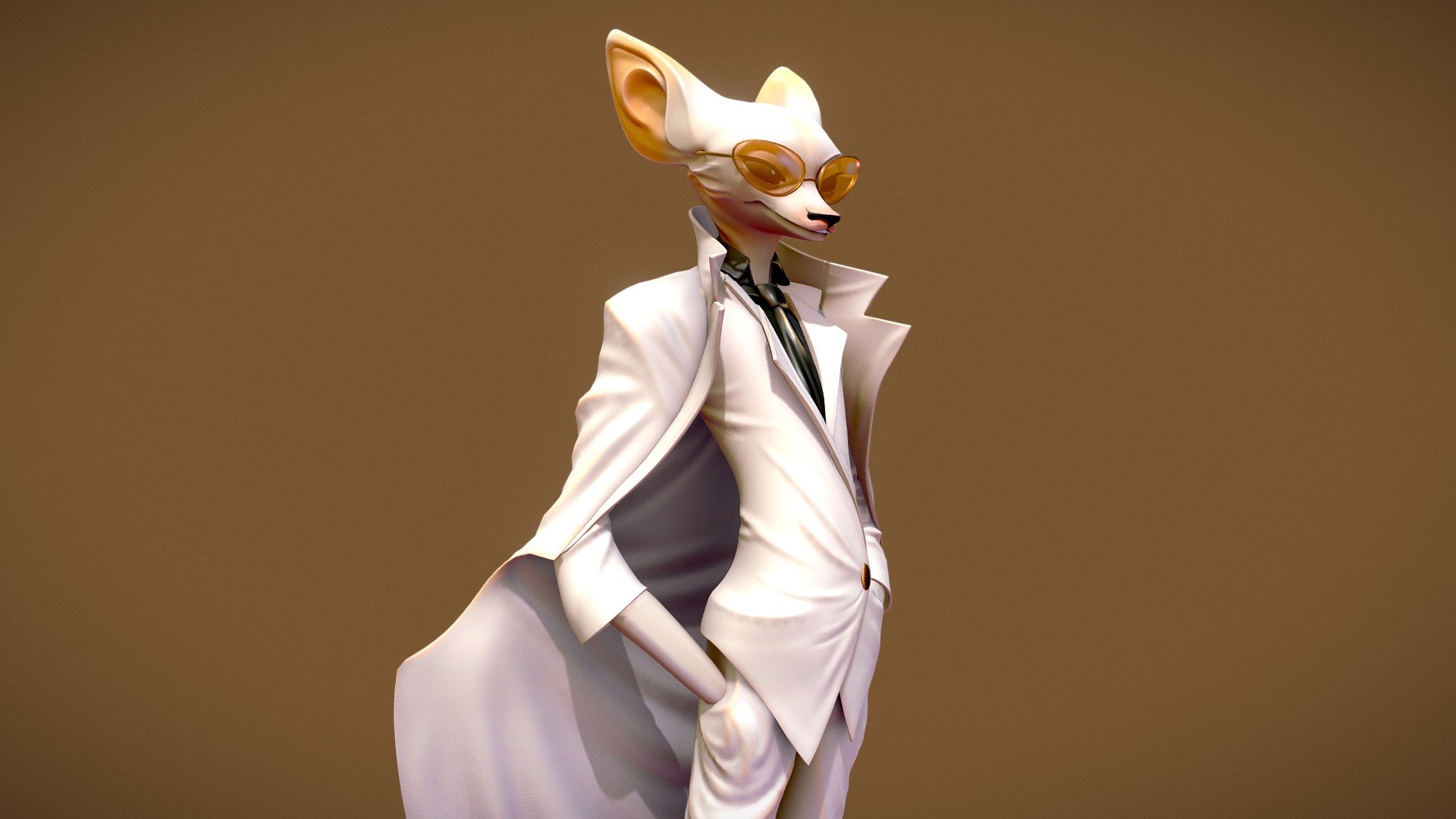 Fox Man 3d model