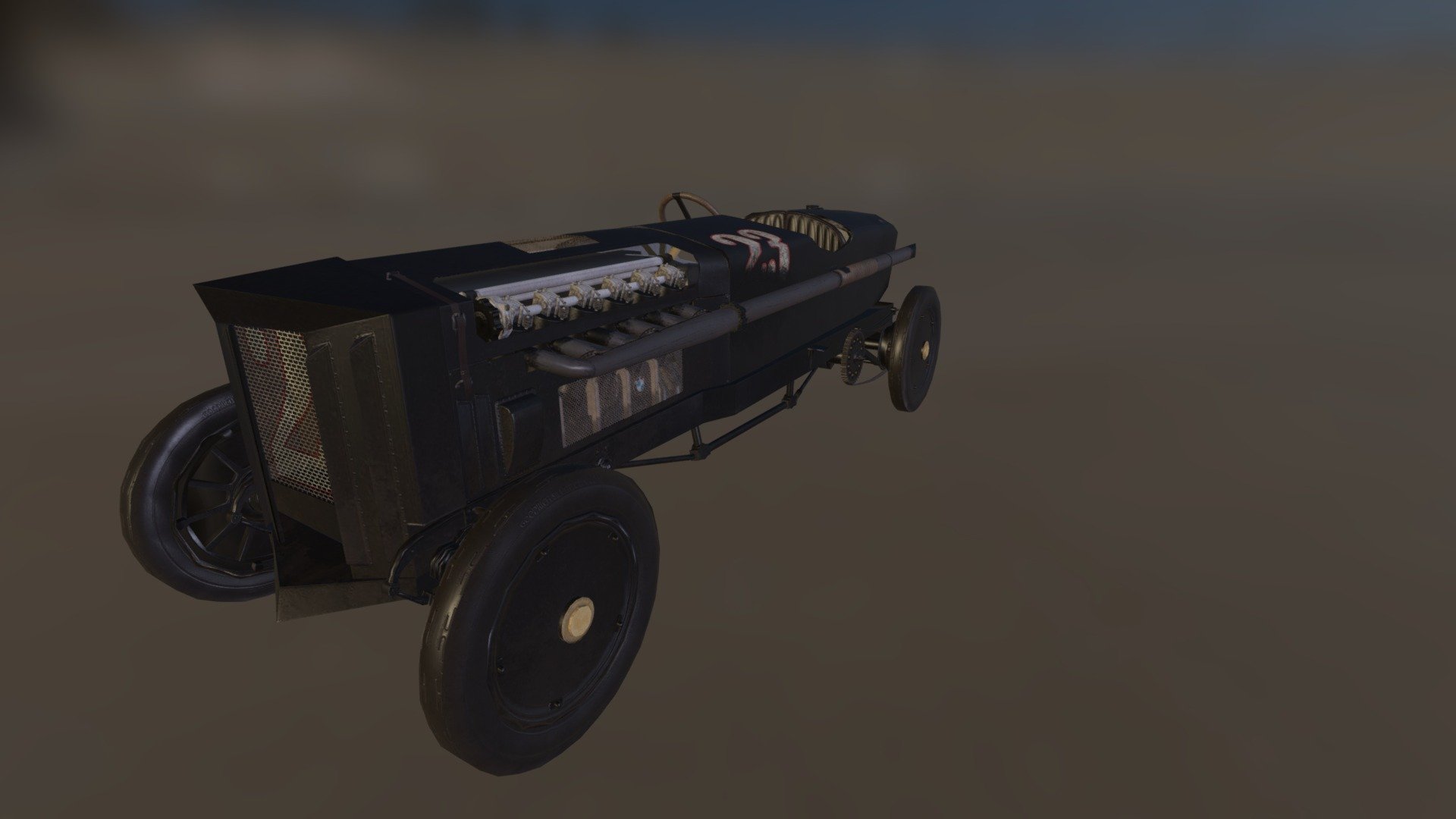 Experimental car Brutus 3d model