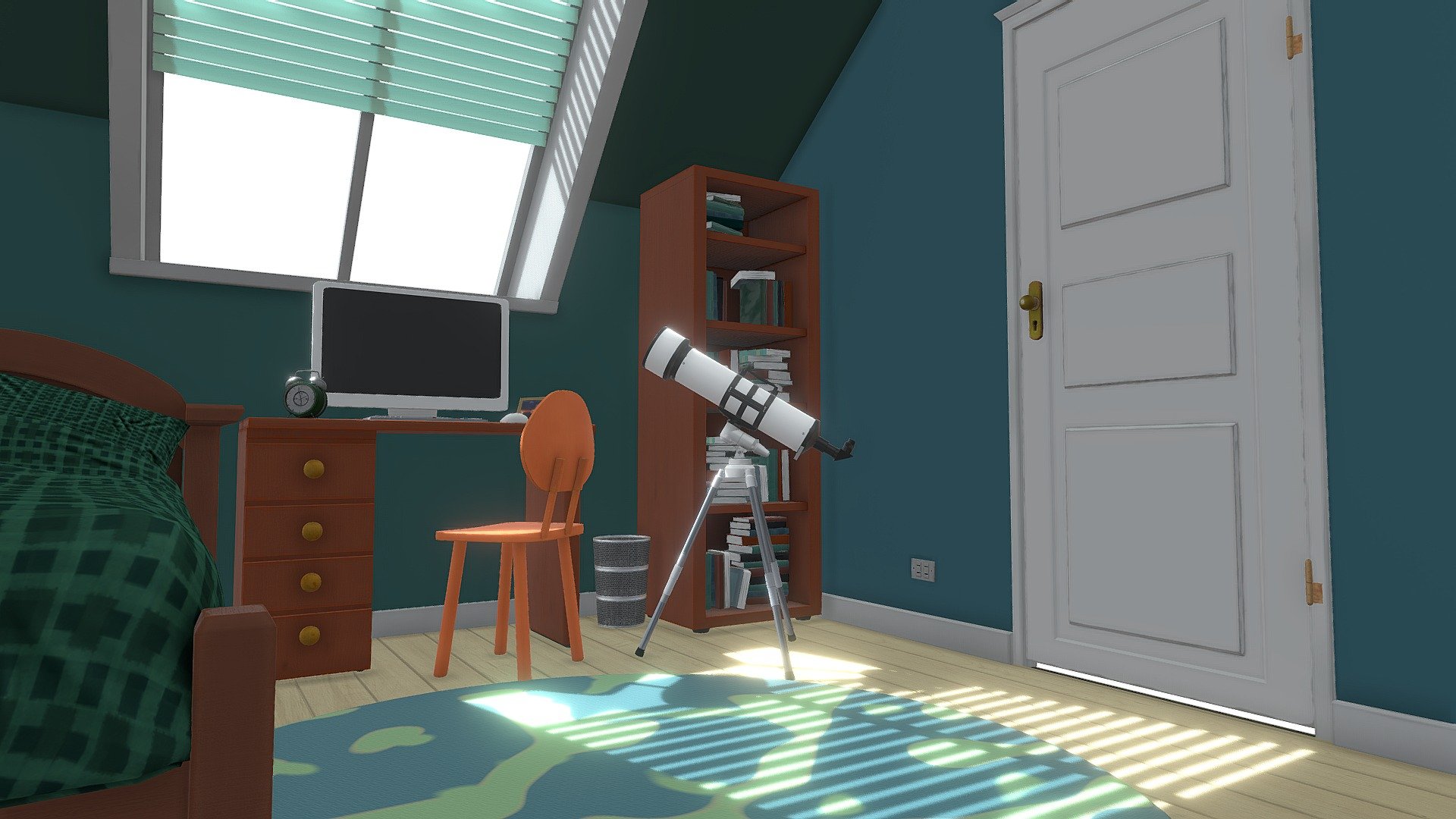 Cartoon Room 003 3d model