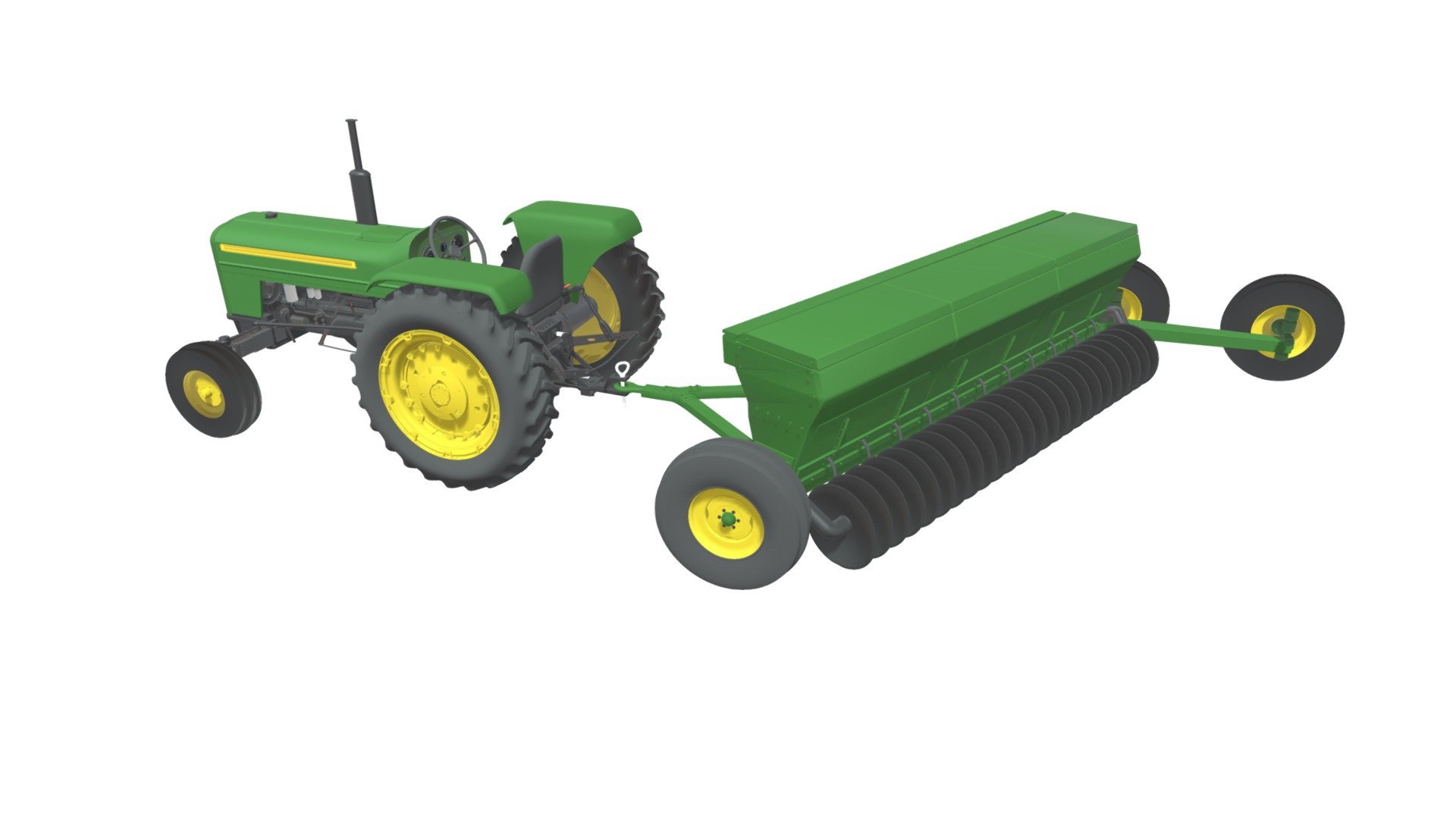 Tractor Disc Harrow 3d model