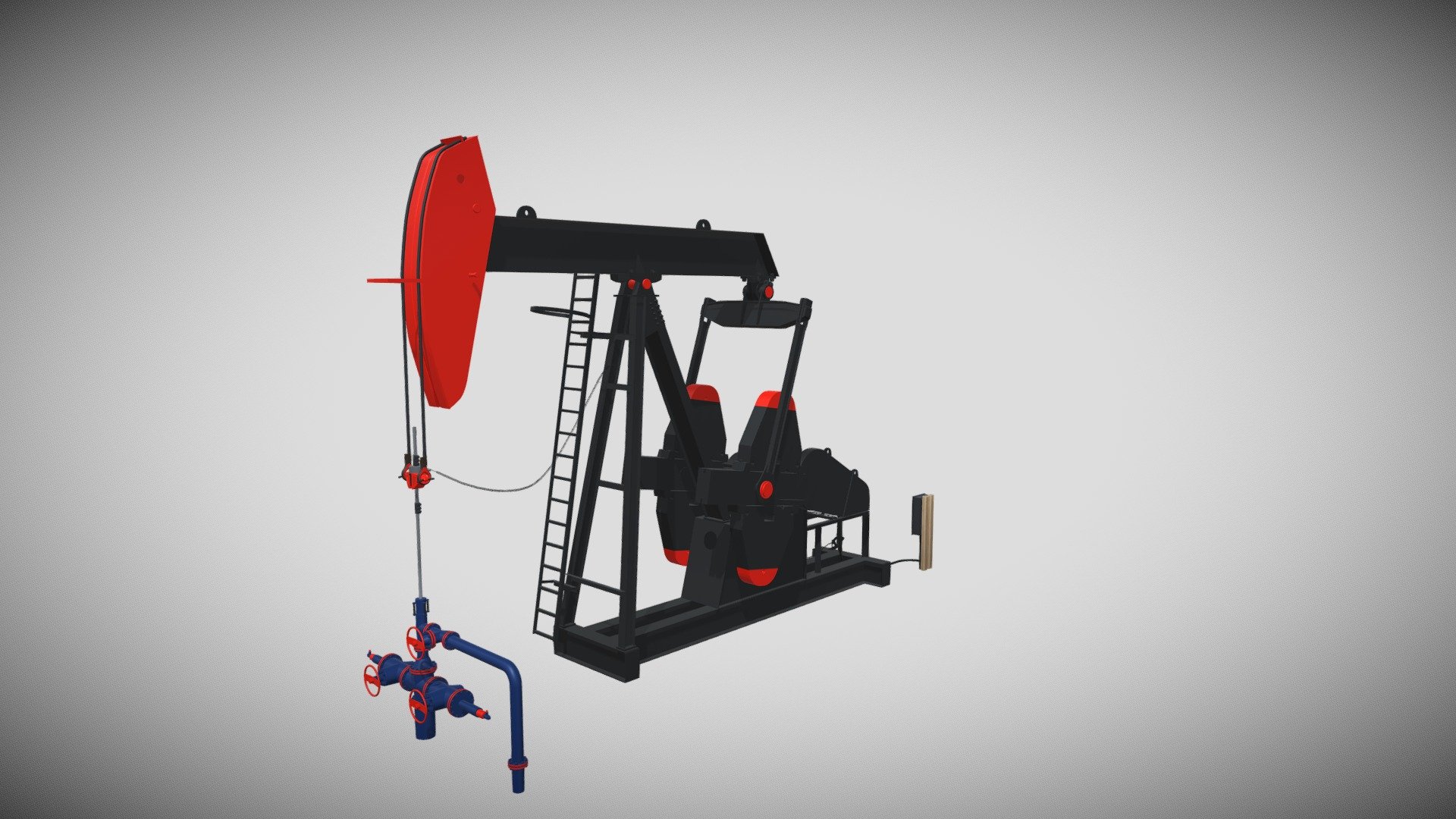 Conventional Pumpjack 3d model