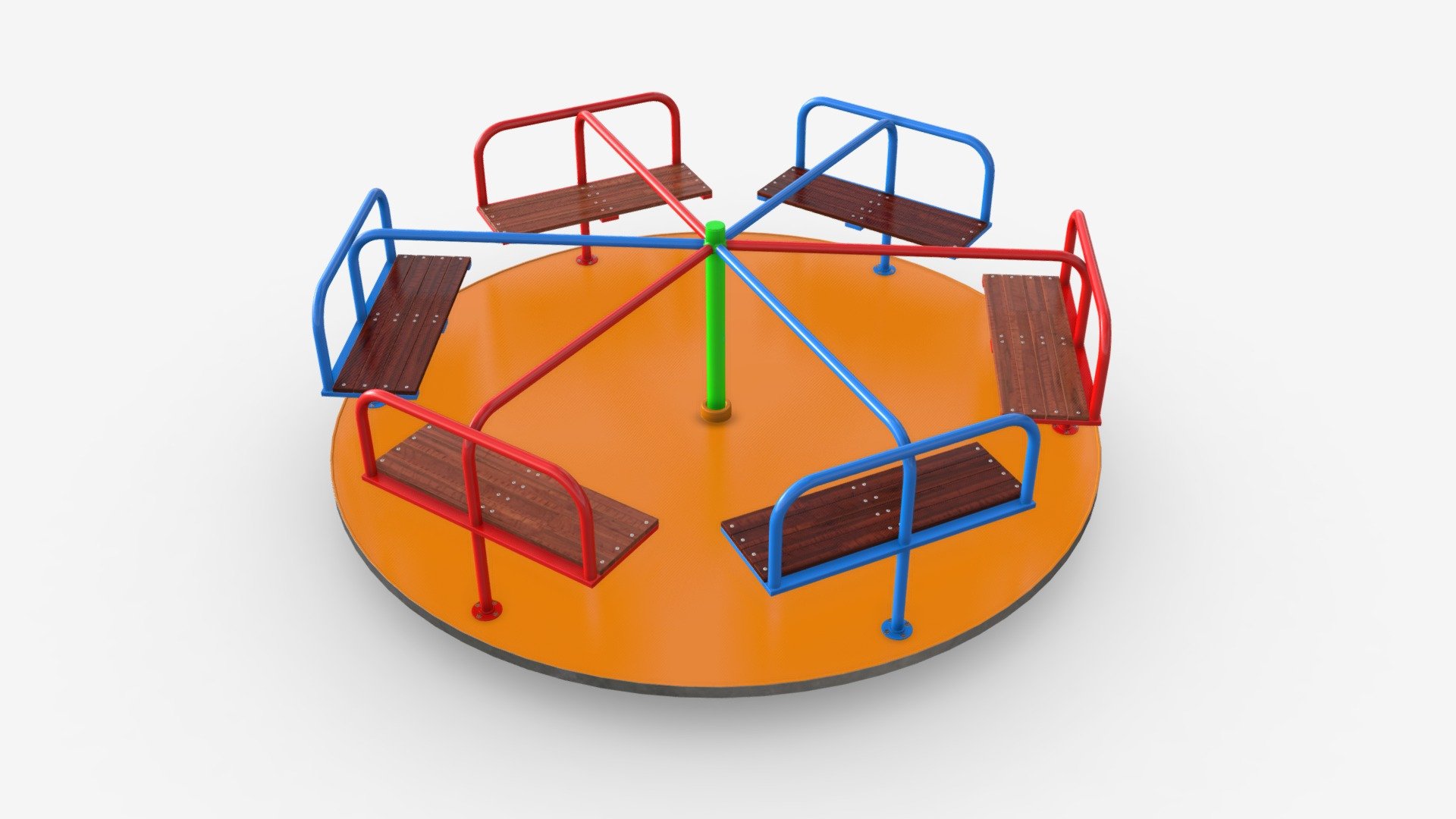 Merry-go-round carousel 05 3d model