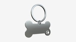 Collar Pet ID Tag steel white