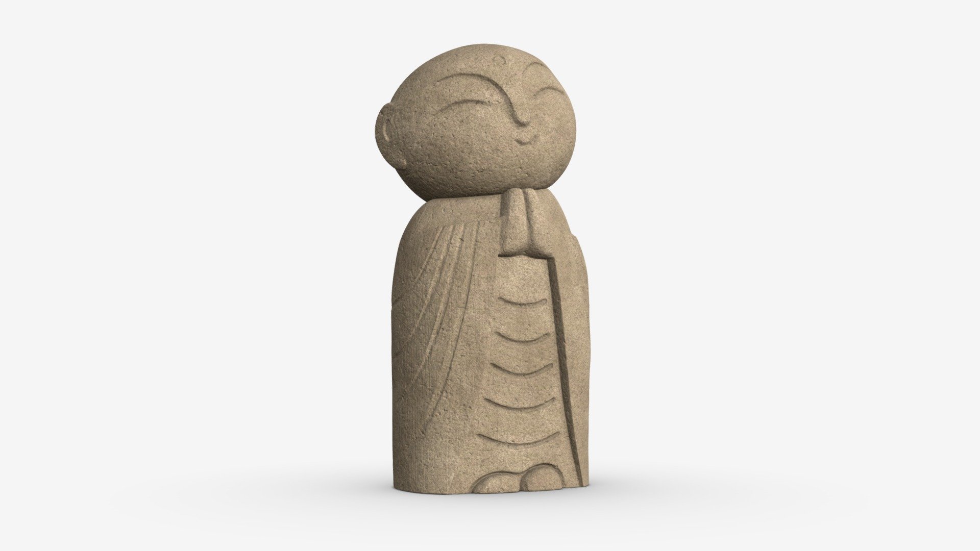 Japanese Jizo Figurine 3d model