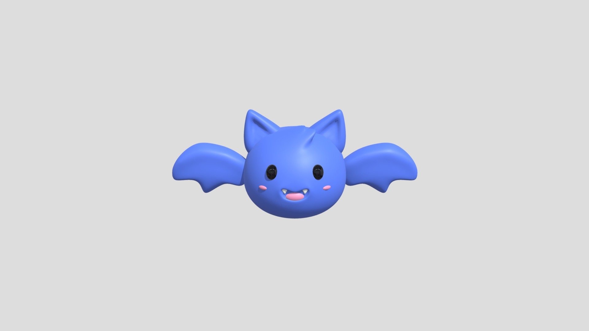 Stylized and Kawaii bat 3d model