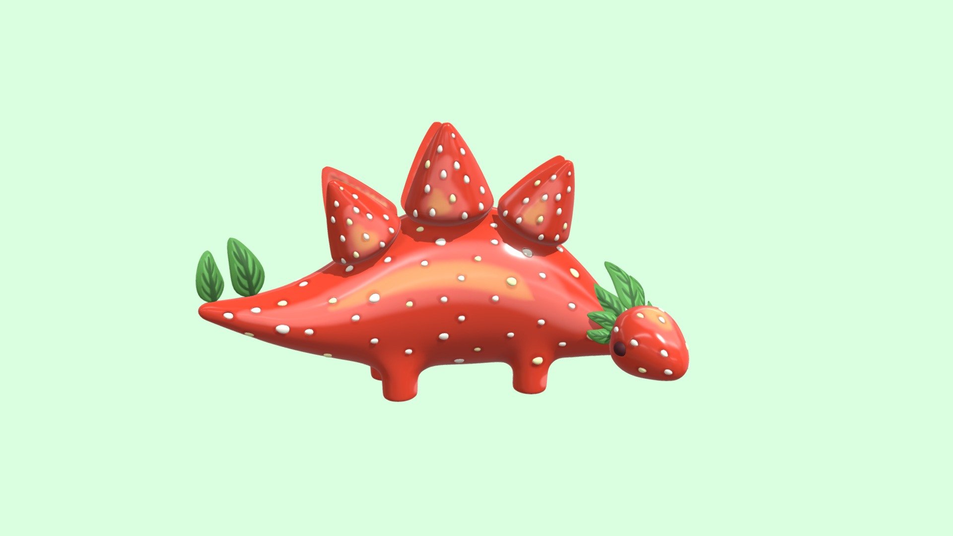 Strawbasaurus 3d model