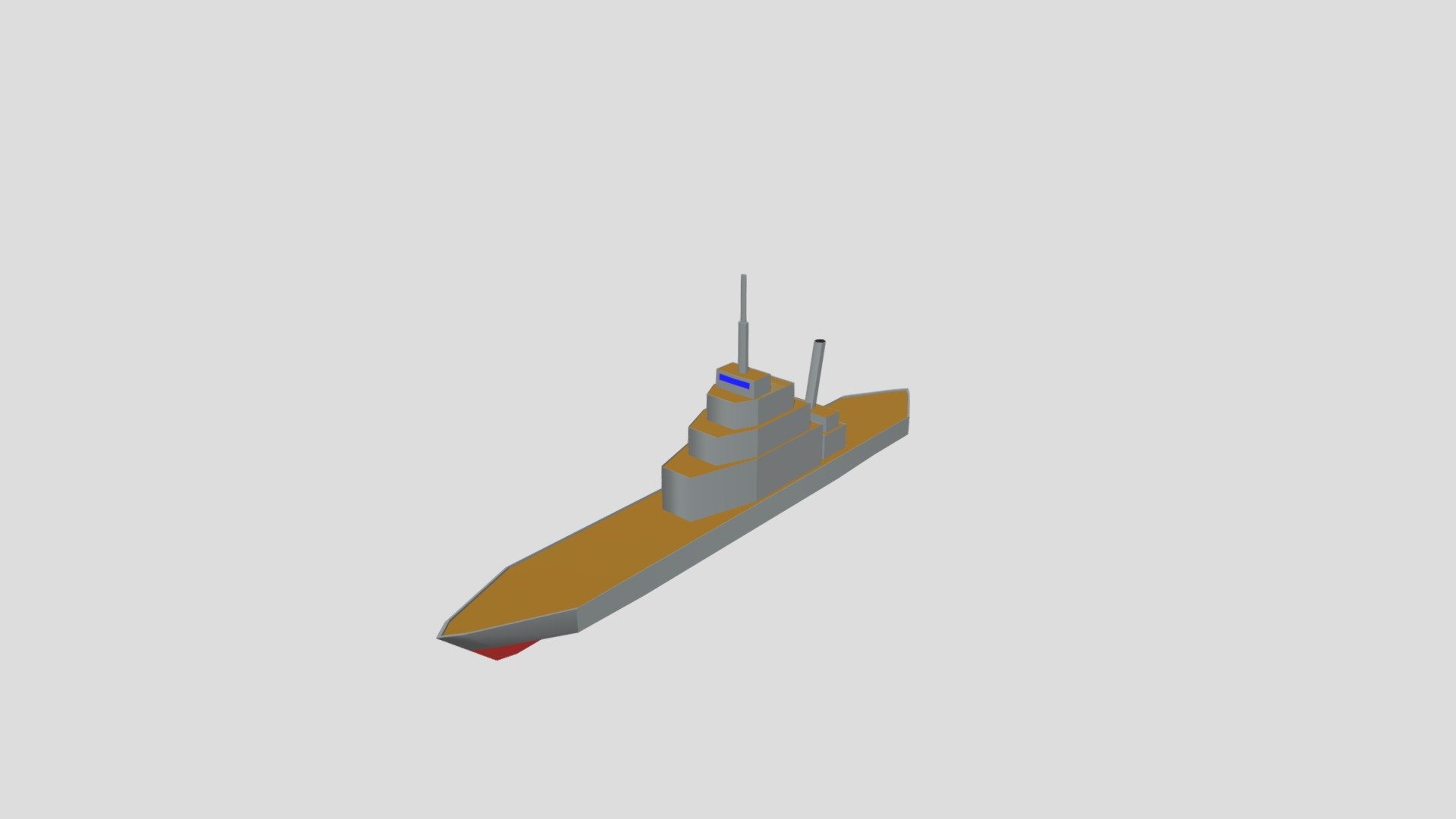 Battle Ship Old Style Without Cannons 3d model