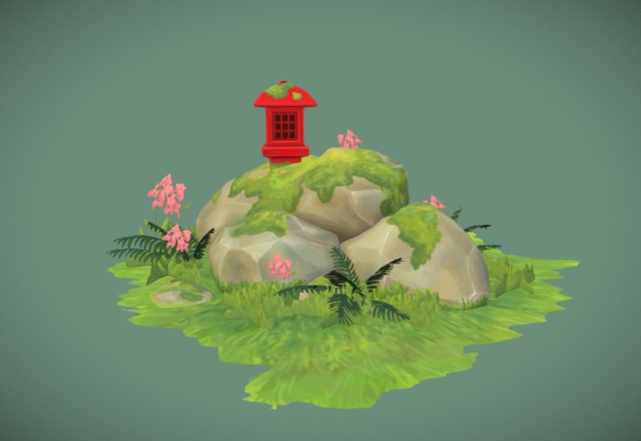 Forest Rock Shrine 3d model