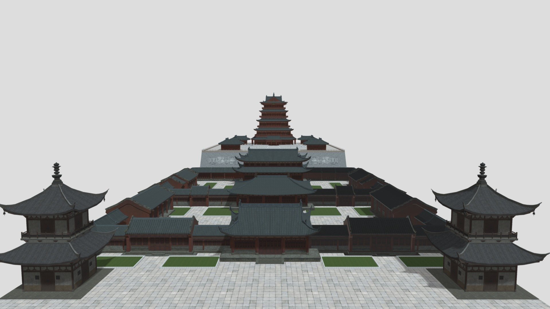 Chinese ancient buildings 3d model