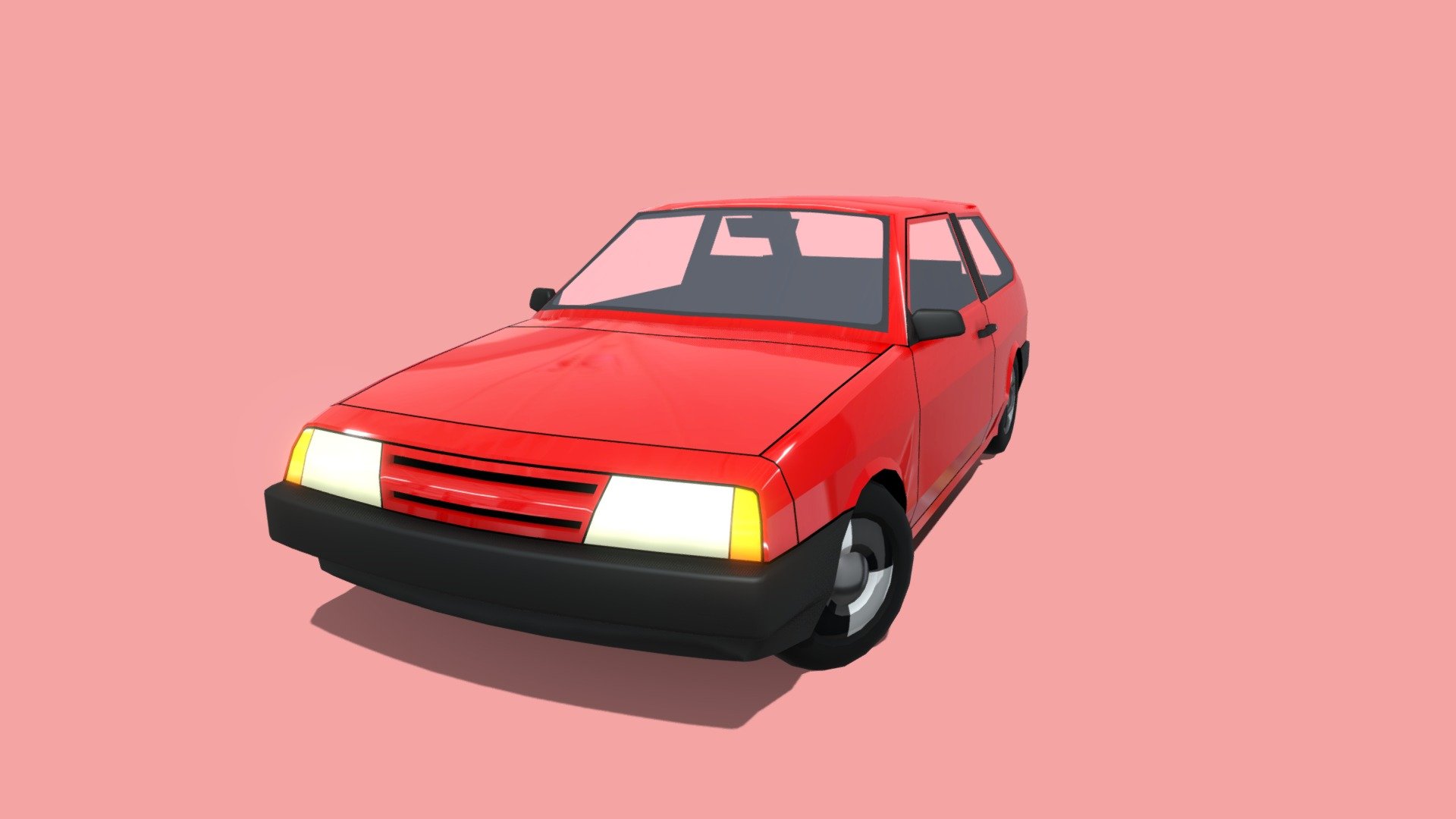 LADA Sputnik LOW POLY 3d model