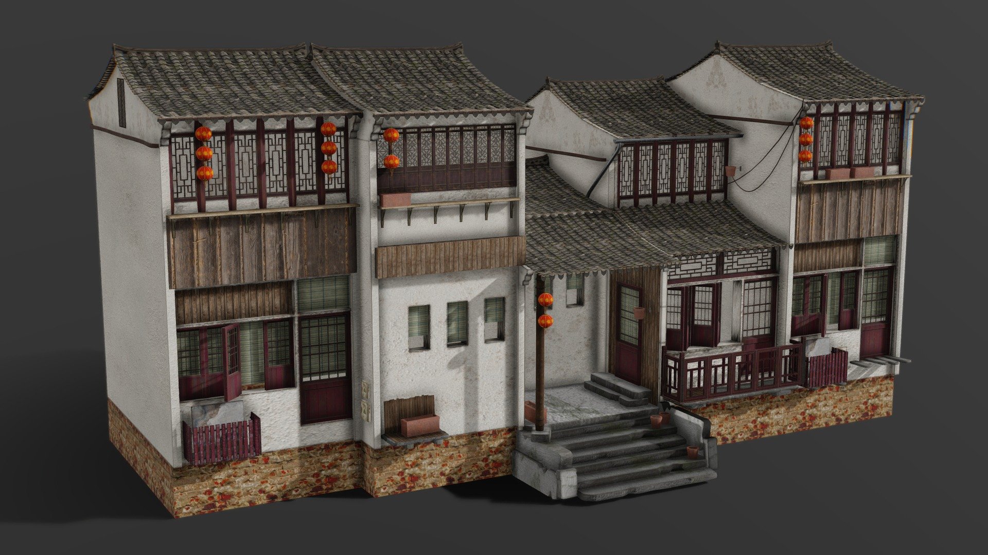 Chinese Street 3d model