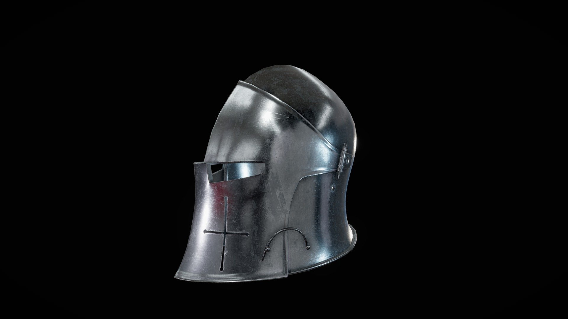 medieval helmet 03 3d model