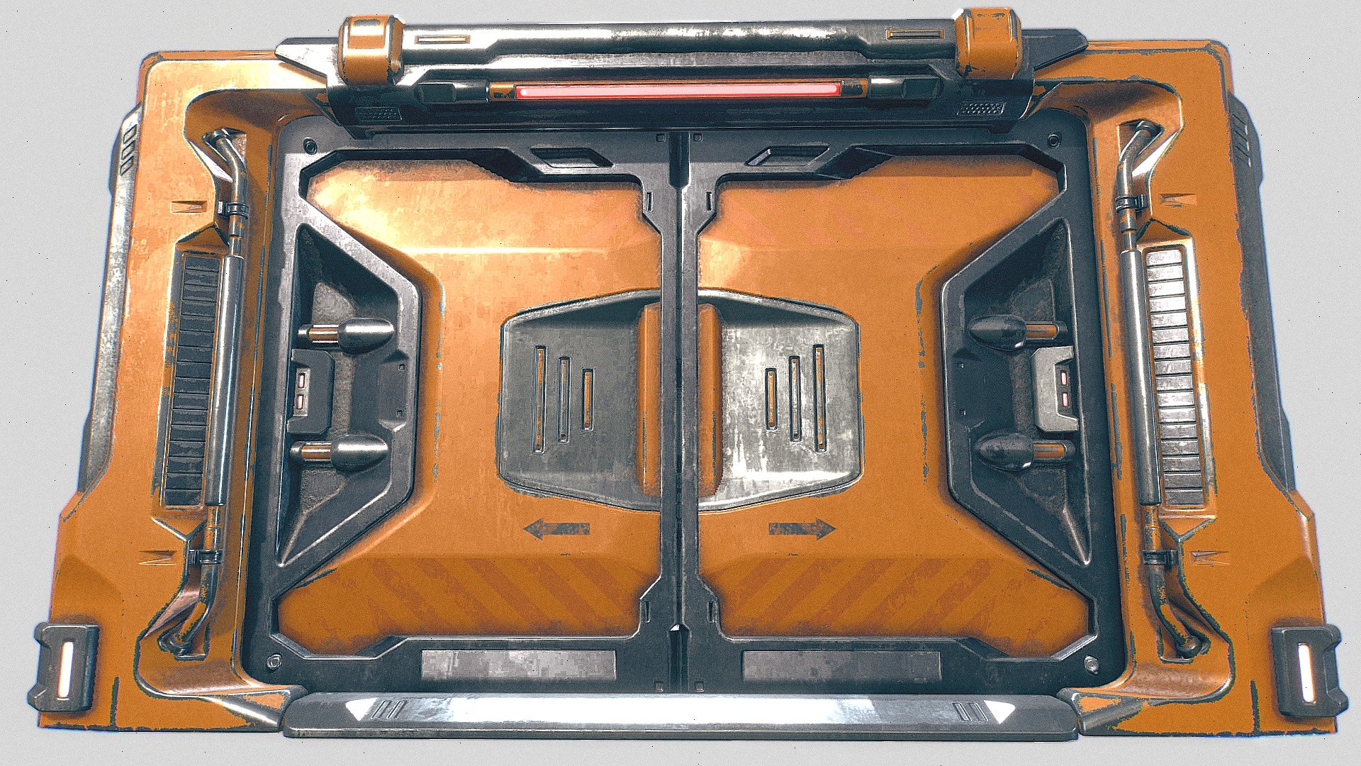 Sci-fi Industrial Door Game 3d model