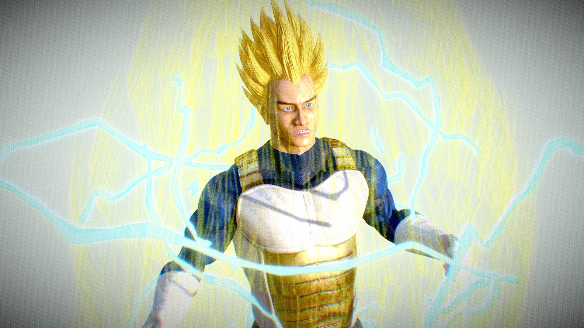 Vegeta Super Saiyan 1 3d model