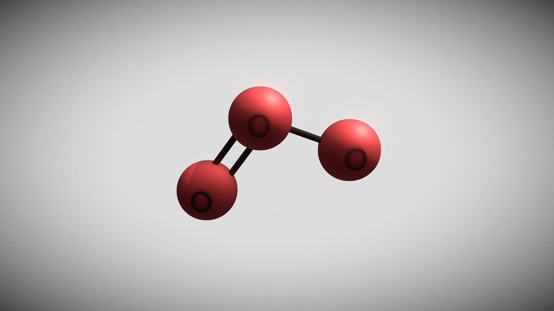 Молекула озона | Ozone molecule 3d model