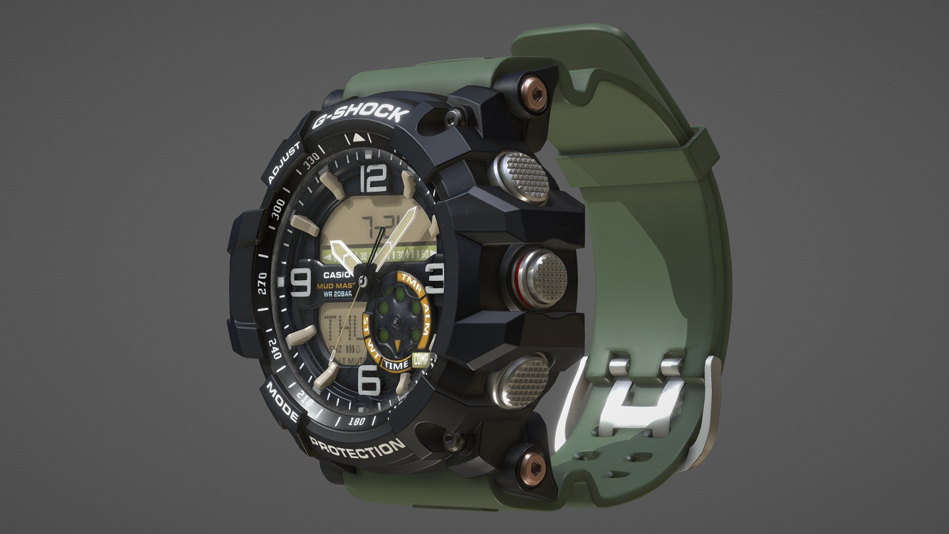 G-Shock GG-1000-1a3 watch highpoly model 3d model