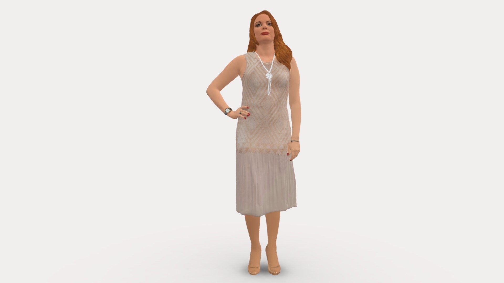 Posed woman 0430 3d model