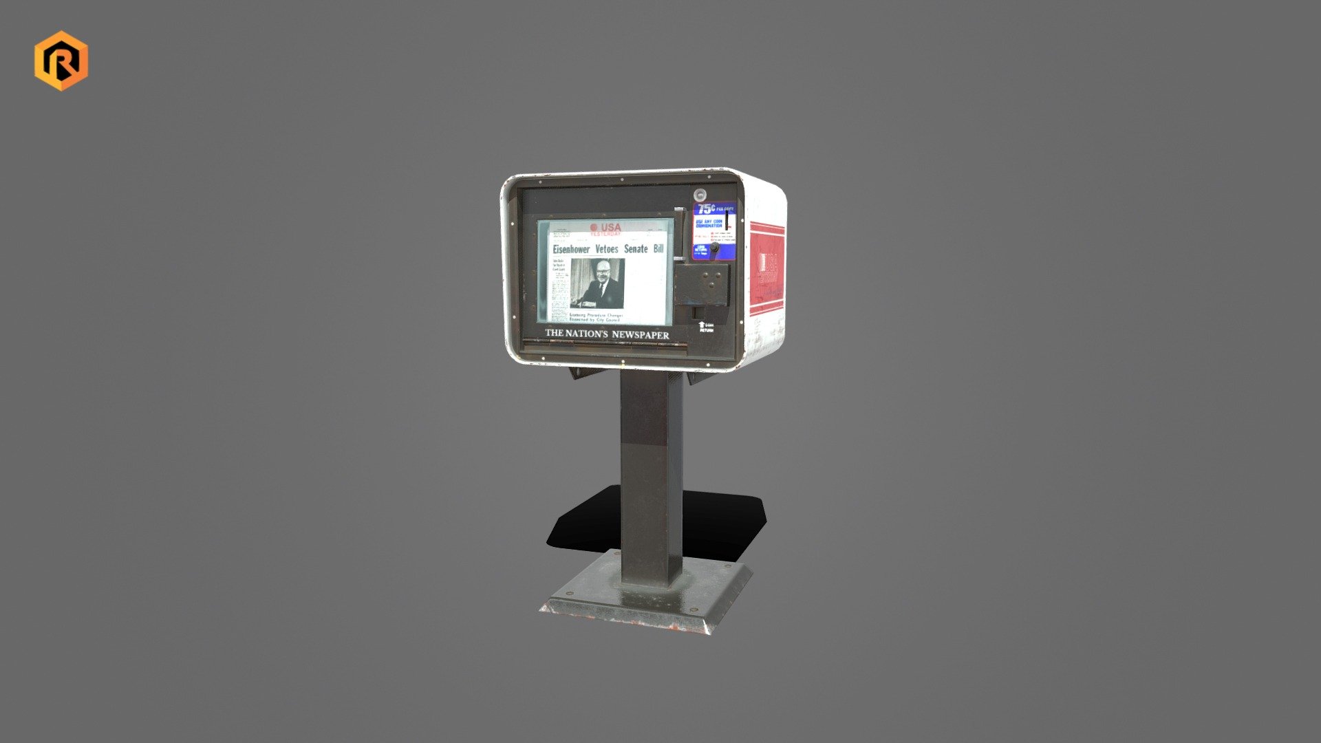 Newspaper Vending Machine 3d model