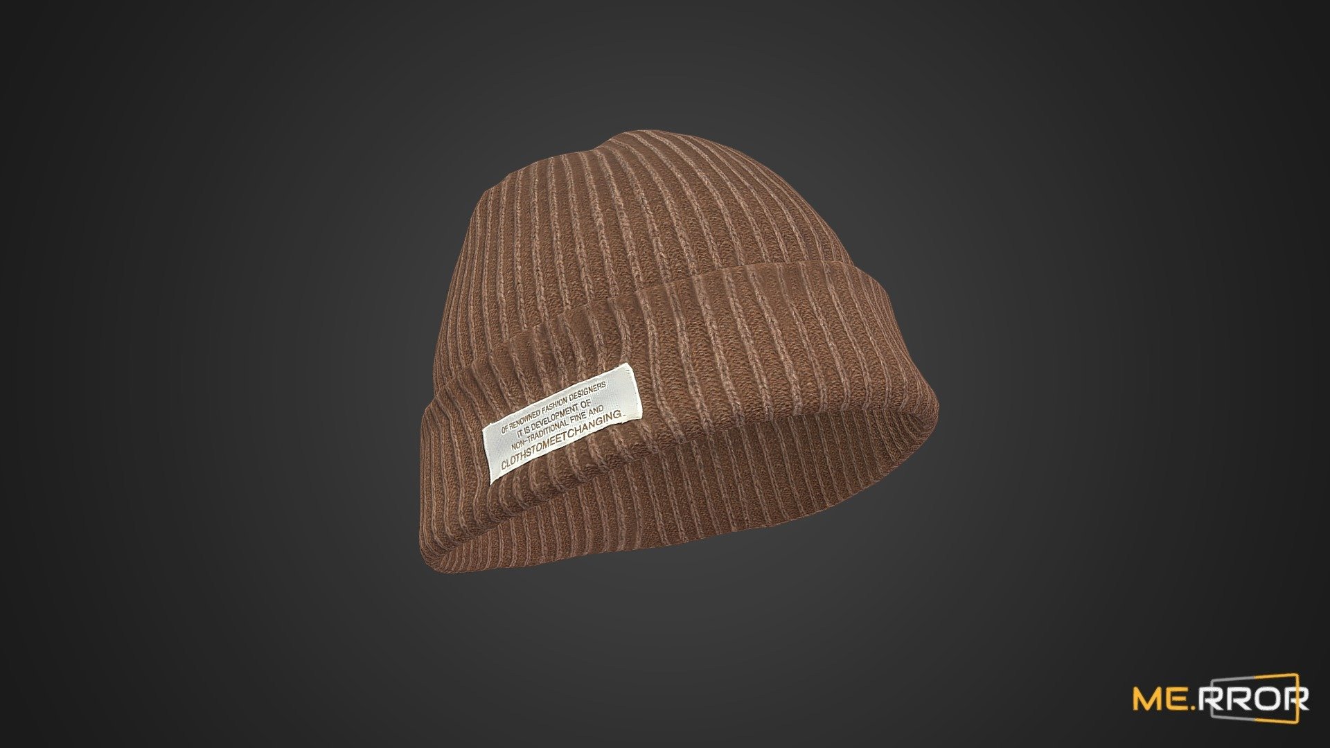 [Game-Ready] Brown Beanie 3d model