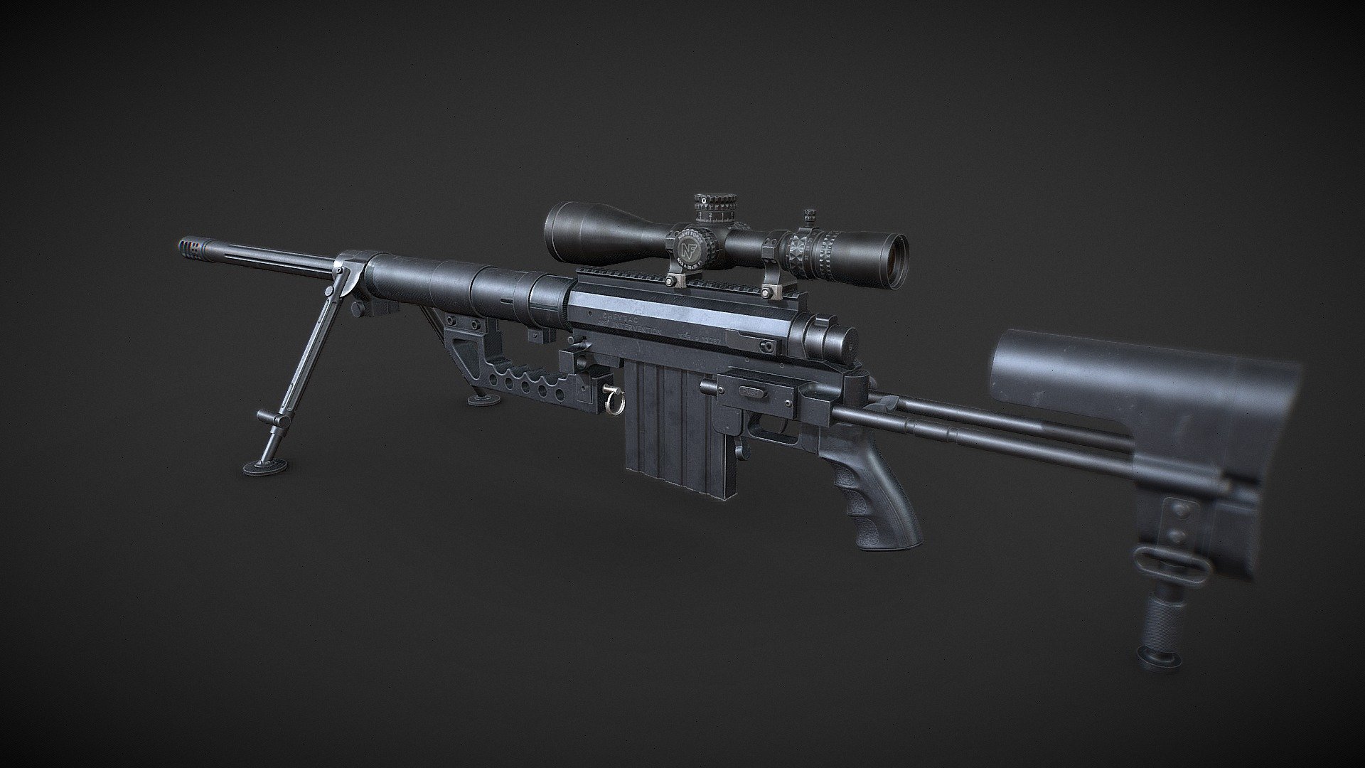 CHEYTAC M200 Low-poly 3D model 3d model