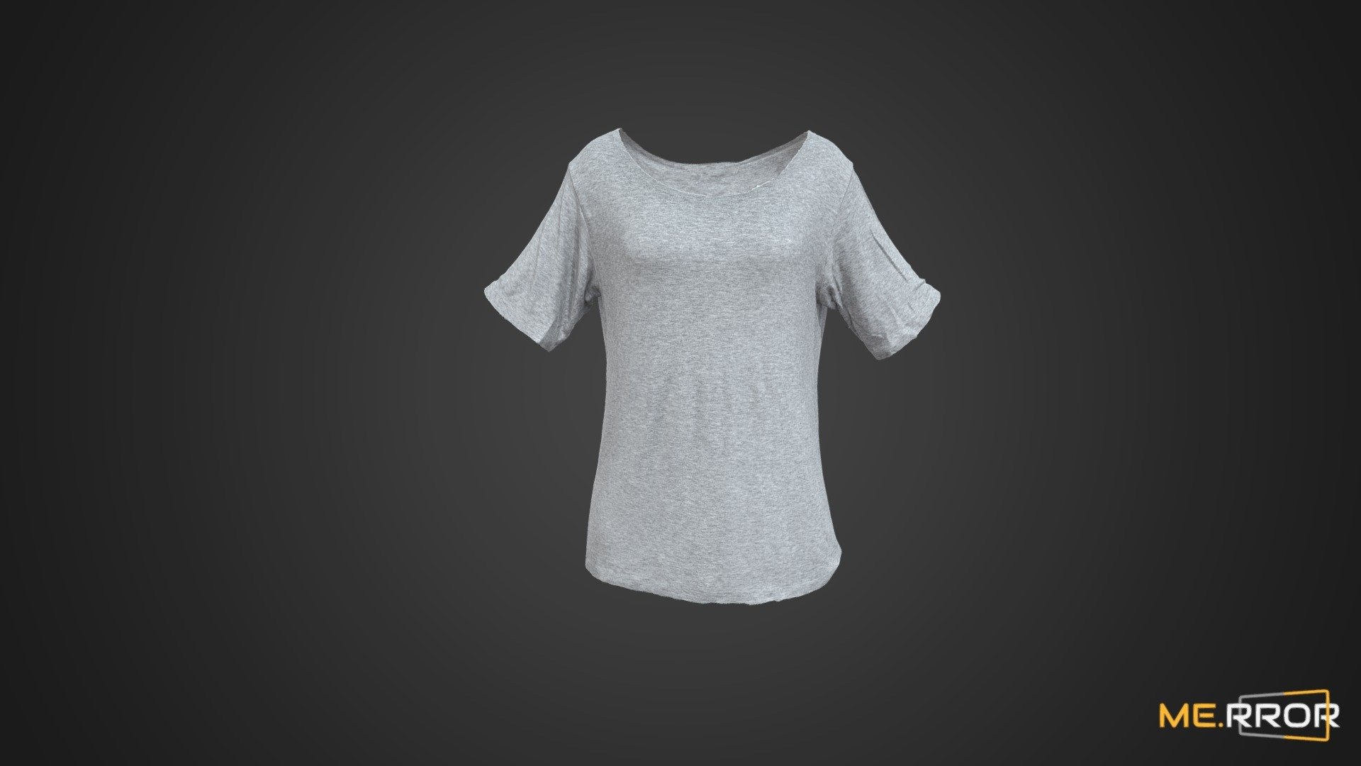 Gray Short Sleeved Tshirt 3 3d model