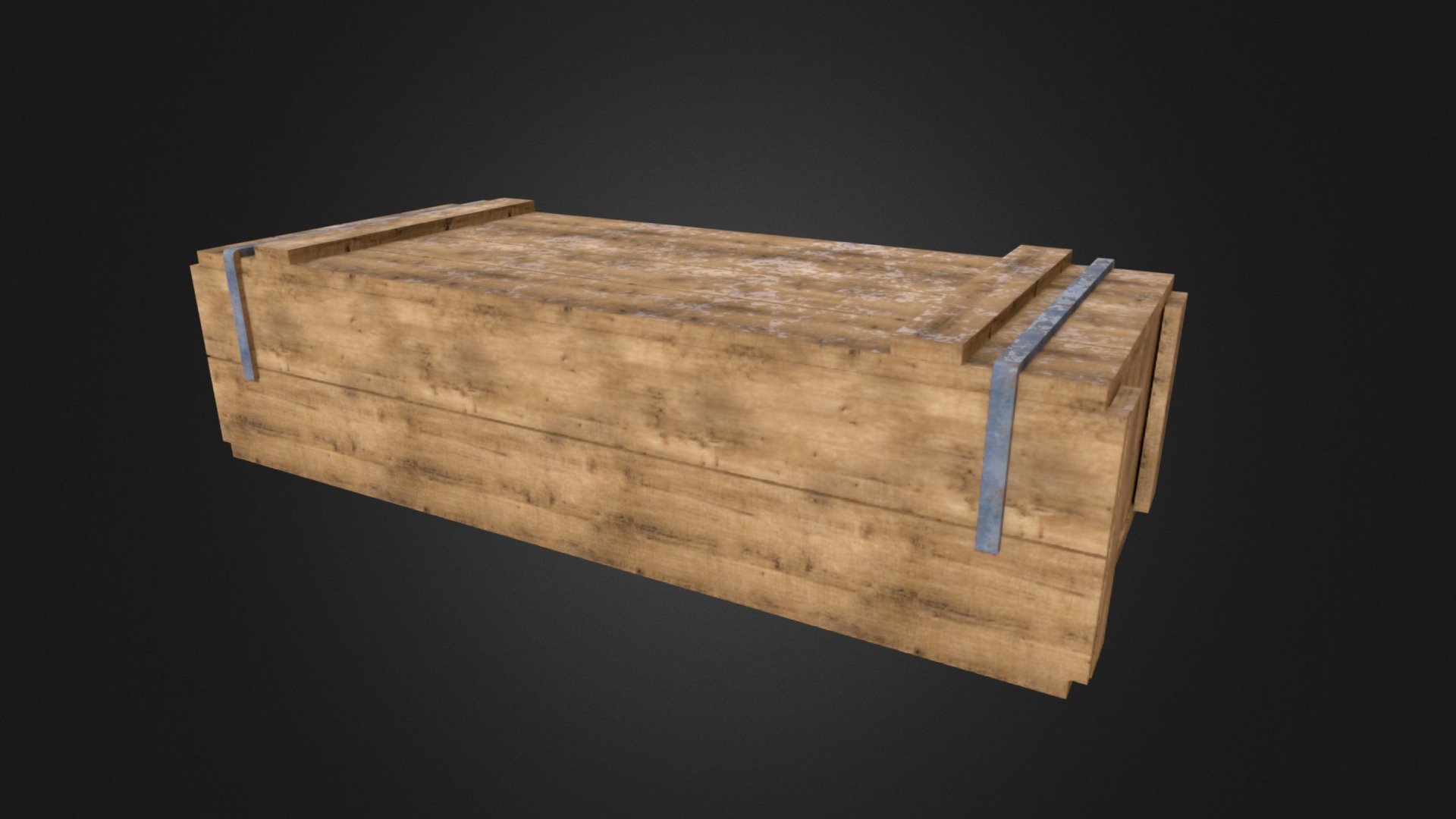 Simple Long Crate 3d model