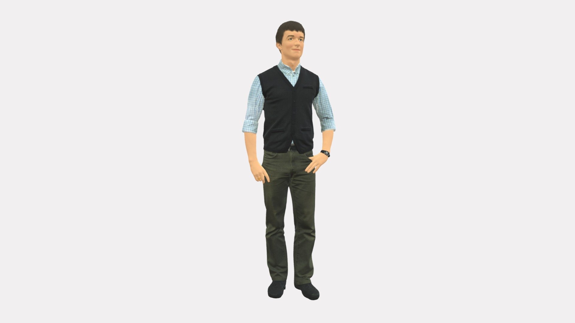 Man In Green Jeans 0747 3d model