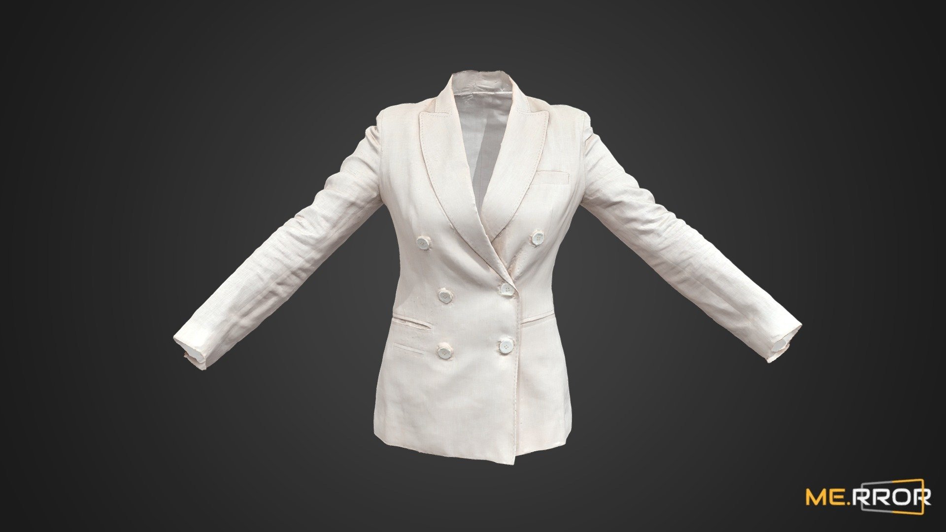 Beige Formal Jacket 3d model