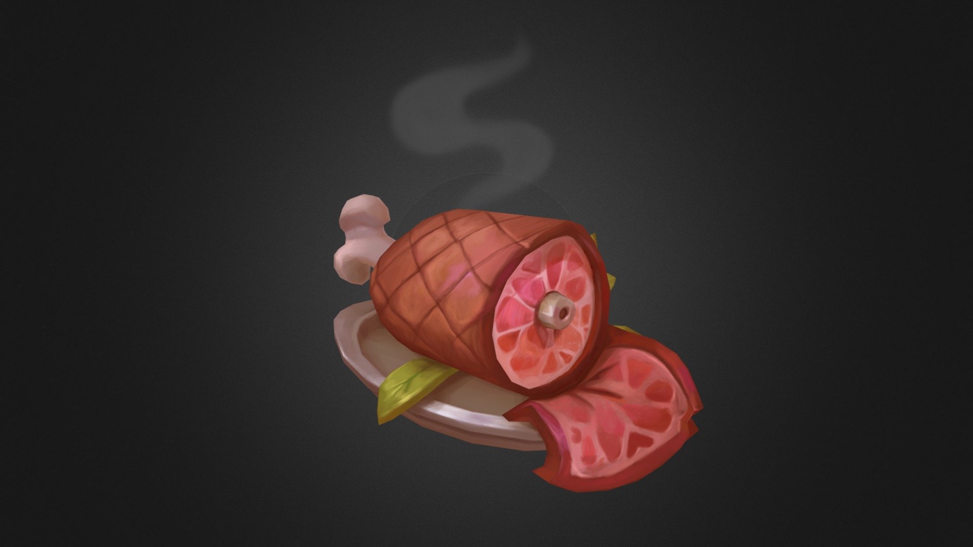 Delicious Meat Hand painted 3d model