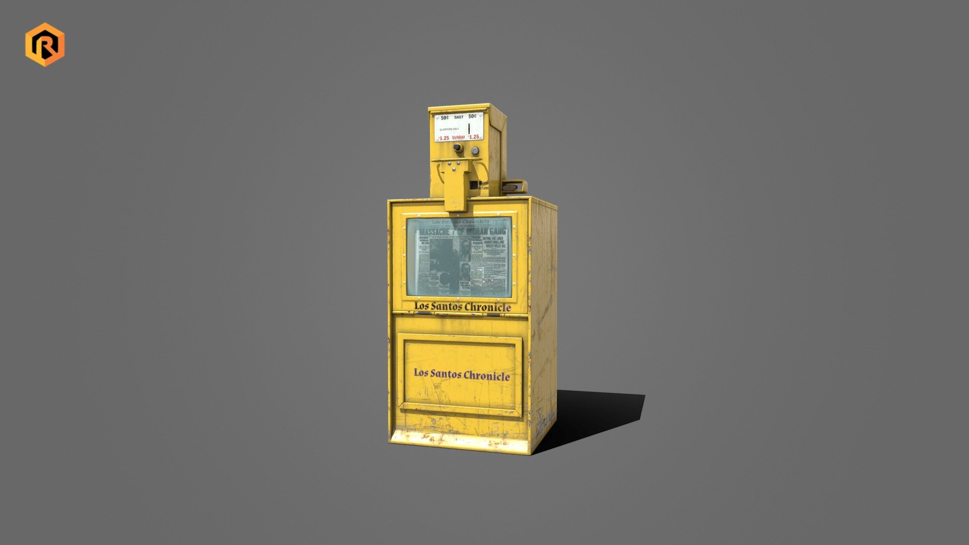 Newspaper Vending Machine 3d model