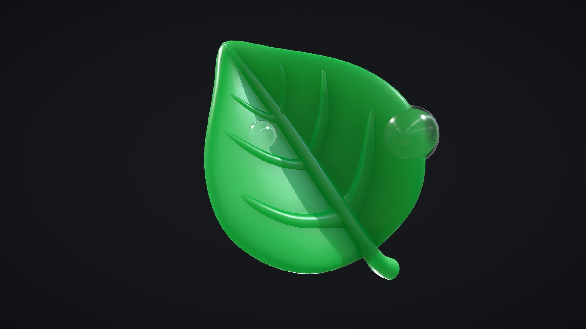 Leaf and Dew 3d model