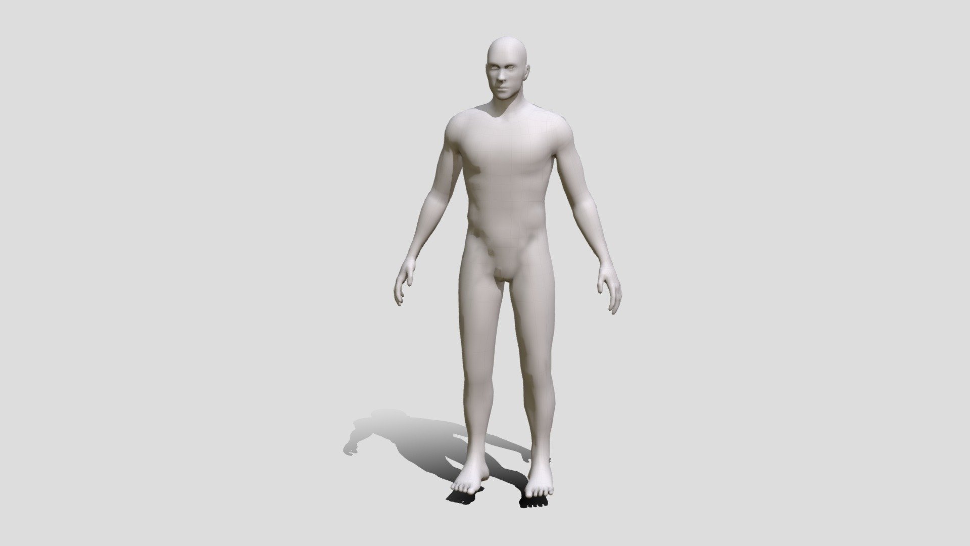 Male Low-poly Base Mesh 3d model