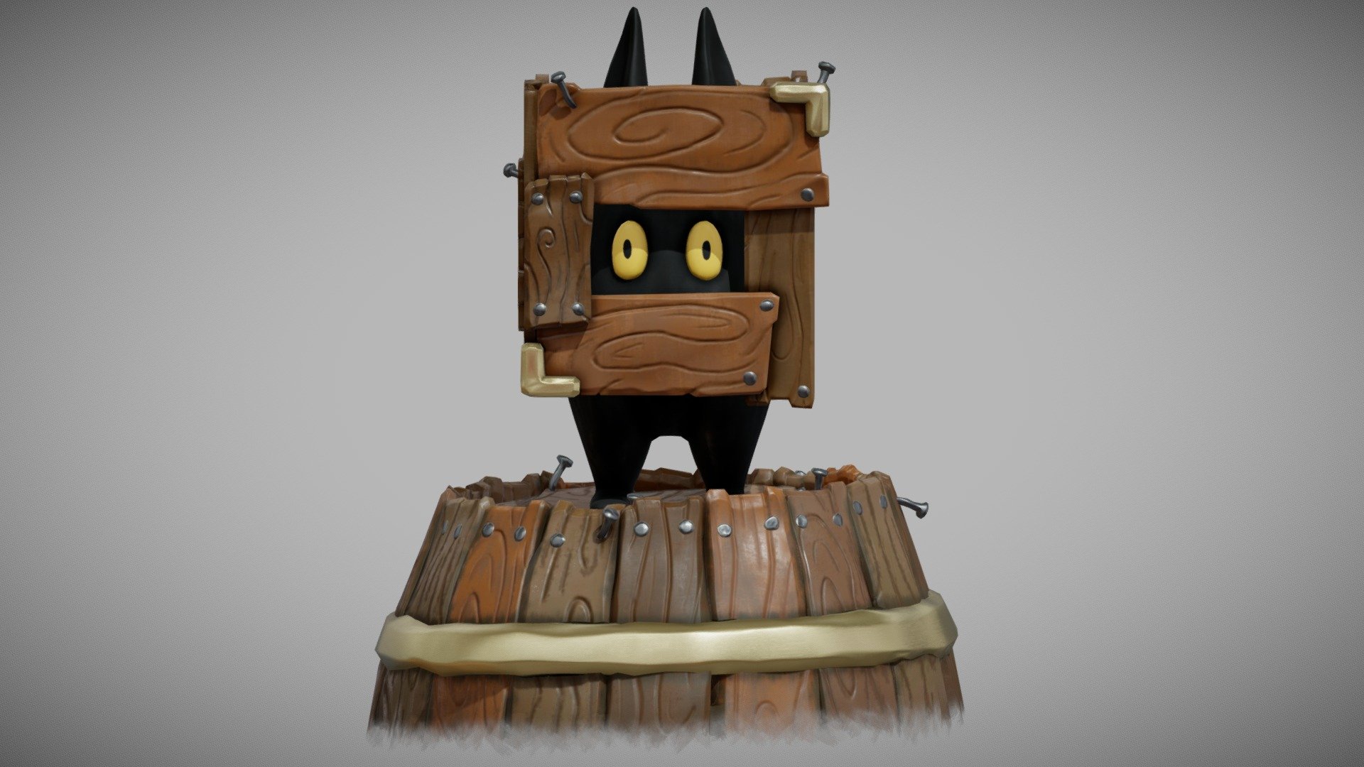 Erwin, the cat in a box 3d model