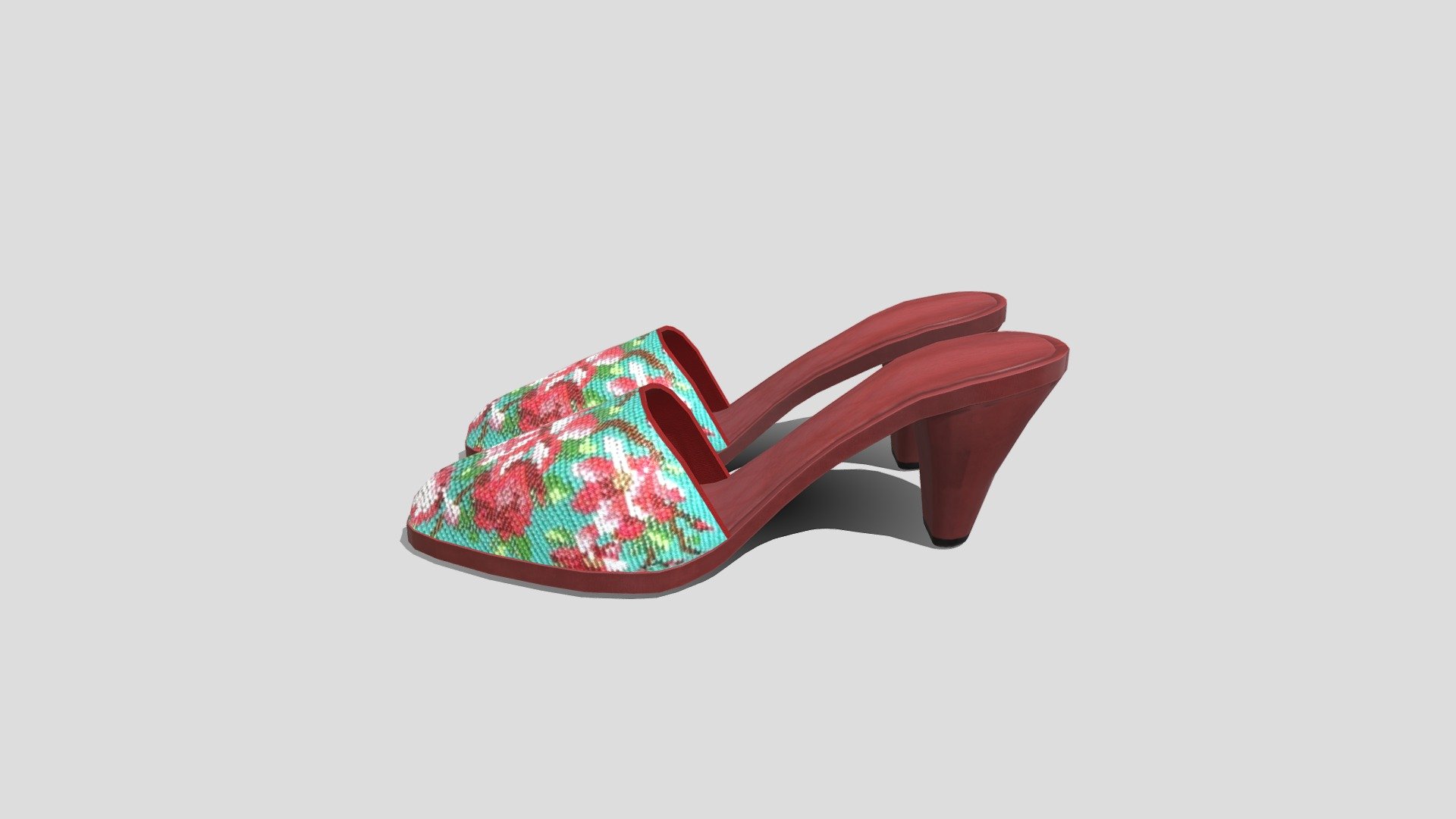 Slipper_Red 3d model